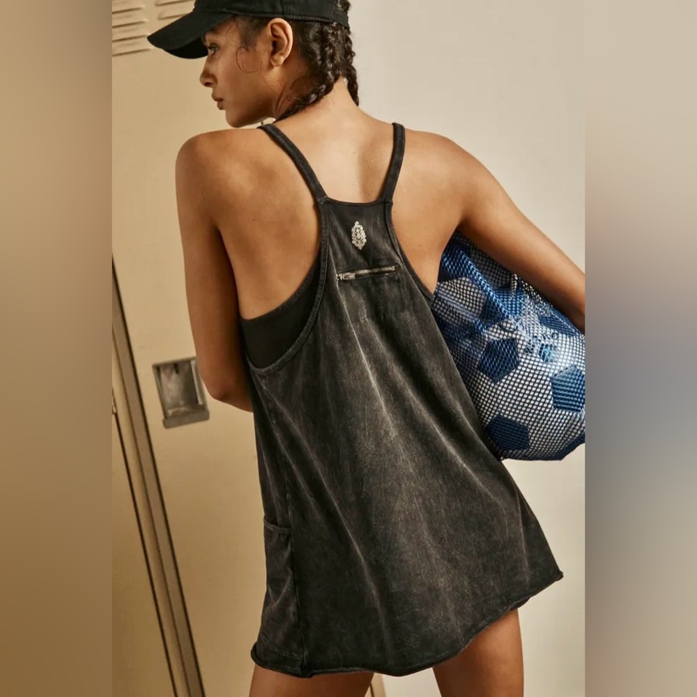 NEW Free People Movement Hot Shot Mini Dress Black - Picture 3 of 11